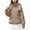 Padded Jacket-Khaki, variant on Padded Jacket for Women Loose Zip up Long Sleeve Thermal Down Coats Stand Collar Thick Warm Quilted Jackets Soild Color Oversized Windproof Hooded Outerwear 2025 Winter Clothes Fit Outdoor