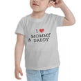 thumbnail image 3 of I Love My Mommy & Daddy Cute Toddler Tshirts for Boys Girls (Gray, 2T), 3 of 5