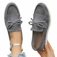 thumbnail image 4 of Gray Women'S Flat Bottom Loafers With Shallow Mouth And Comfortable Fit For Casual Outings, 4 of 9