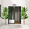thumbnail image 2 of Laicejoy 6.5 FT Tall Artificial Banana Tree w/ 27 Large Leaves Triple Stalks Natural Bark, 2 of 8