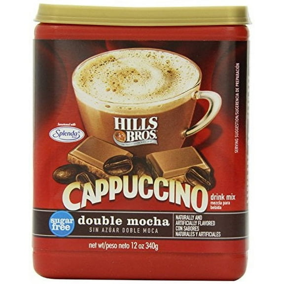 Hills Bros Cappuccino Sugar-Free Double Mocha 12 Ounce (Pack of 2)