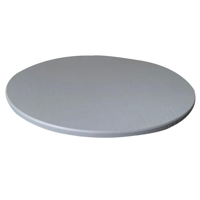 Cubierta de Resistente Mantel Ajustado Antideslizante con Respaldo de Poliéster Ajuste de hasta 120 Cm / 48 Pulgadas de Diámetro. Mesas R gris Yotijar Mantel Elástico Redondo