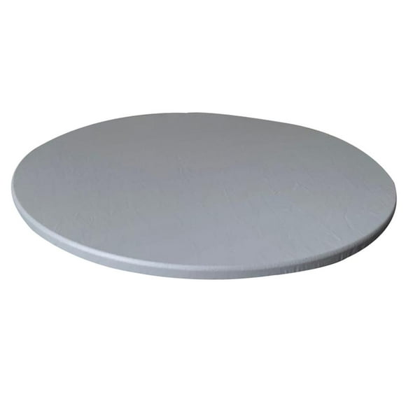 Round Elastic Tablecloth Table Cloth Cover Protector - Waterproof Non-slip Round Gray