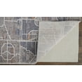 thumbnail image 4 of HomeRoots 513693 10 x 13 ft. Blue Gray & Orange Geometric Power Loom Stain Resistant Rectangle Area Rug, 4 of 5