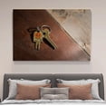 thumbnail image 4 of Póster de lienzo con dos llaves de metal sobre la mesa, decoración de dormitorio, paisaje deportivo, decoración de oficina, regalo, estilo marco, 12 x 18 pulgadas (30 x 45 cm), 4 of 8