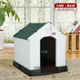 thumbnail image 7 of YRLLENSDAN 28in Insulated Dog House Outdoor, Igloo Dog Houses Plastic Dog House for Small Medium Dogs Waterproof with Air Vents & Elevated Floor, Green, 7 of 7
