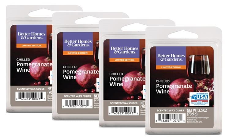 2 Better Homes & Gardens Warm Velvet Pomegranate Wax Melts Tarts 