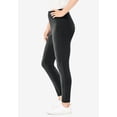 thumbnail image 3 of Woman Within Plus Size Petite Stretch-Cotton Knit Pull-On Leggings, 3 of 6