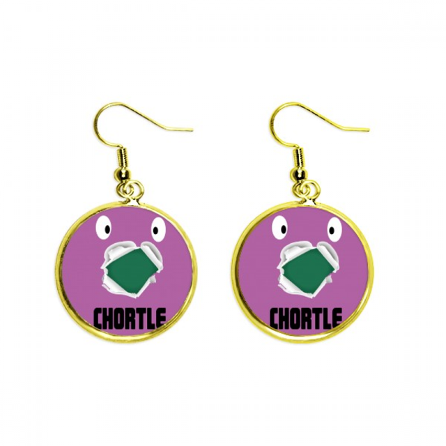 Diversión reír boca Purple Emotion chortle Ear Dangle Golden Drop Earring Jewelry Mujer Unbranded M
