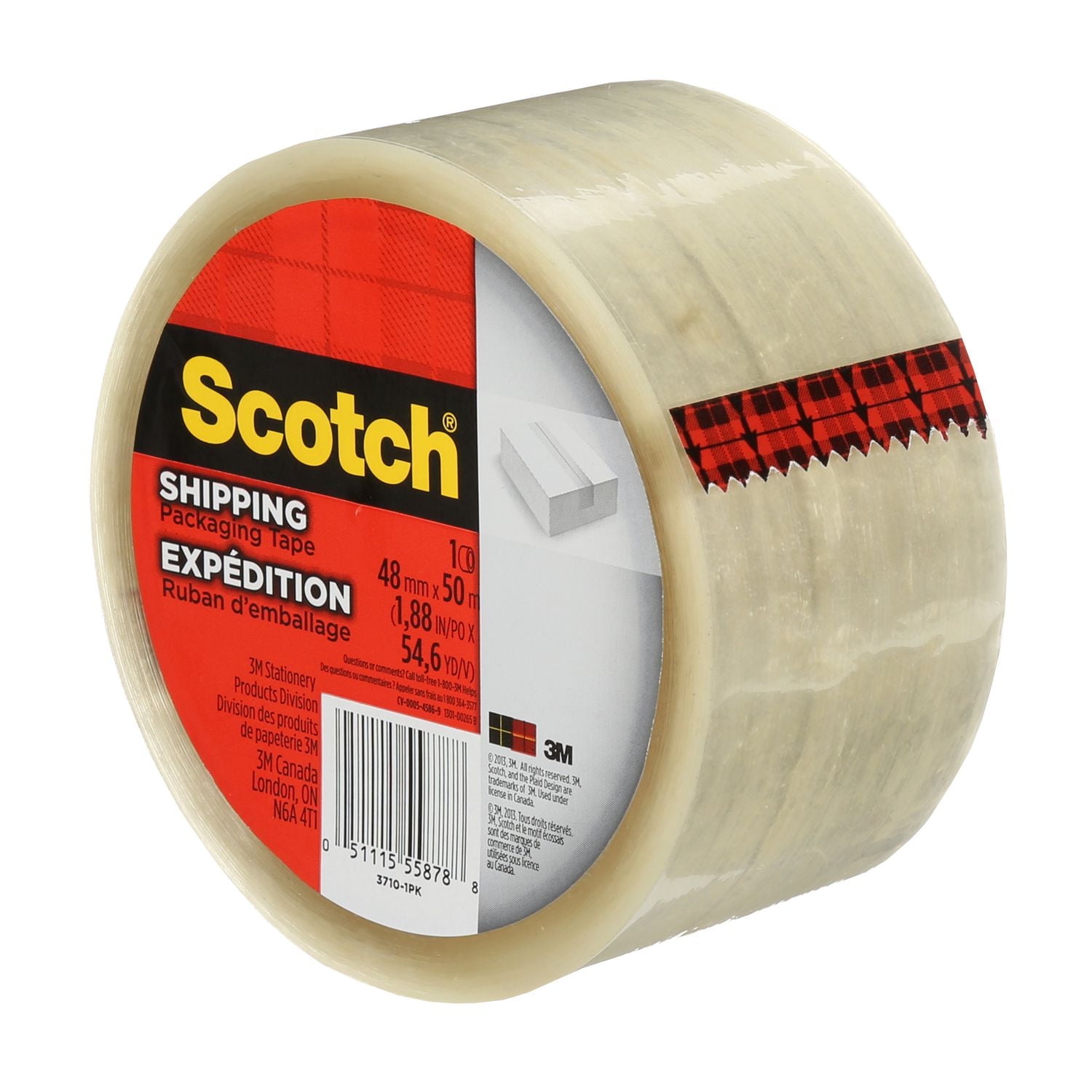 Ruban emb. et expéd. 3710 Scotch®, 48 mm x 50 m, 1 rouleau/paquet