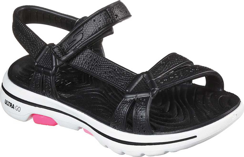 skechers go walk sandals black
