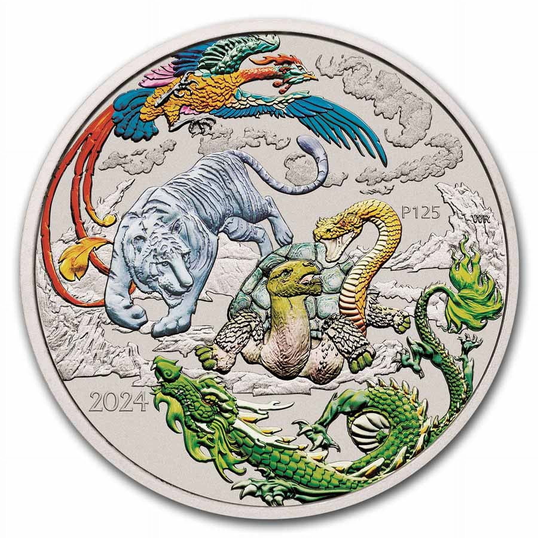 2016 Australia 5 oz Silver Lunar Monkey King Colorized BU