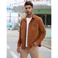 thumbnail image 2 of Men's Casual Shirt Corduroy Plaid Button Down Work Shirt Jacket with Pocket Shirts, 2 of 5