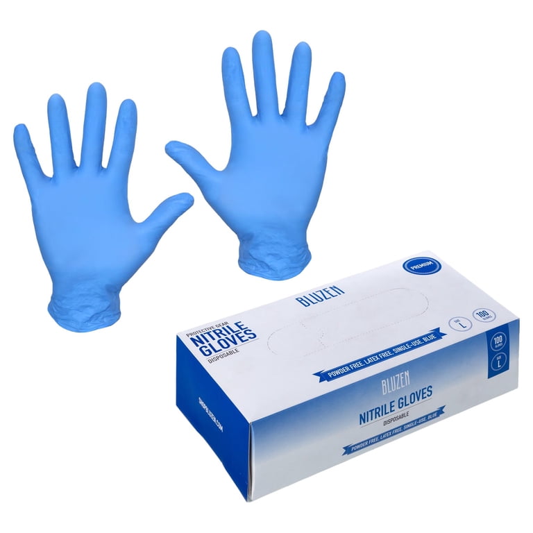 Blu Guanti Di Nitrile Usa E Getta - Senza Polvere - Dimensione: 10 (. A100St Box