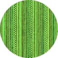 thumbnail image 1 of Ahgly Company Indoor Round Oriental Green Modern Area Rugs, 4' Round, 1 of 4
