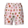 thumbnail image 4 of Lsque Mens Swim Trunks Hand Drawn Strawberry Pattern - Bathing Suit Compression Liner - Beach Swim Shorts Swimwear - (S-3XL) - Stretch Quick Dry -Small, 4 of 9