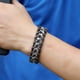 thumbnail image 4 of Pulsera trenzada de cuero para hombre, pulsera de cadena estilo punk personalizada., 4 of 6