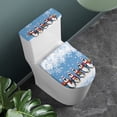 thumbnail image 3 of HELLHERO Christmas Penguin Toilet Dust Cover Set Adjustable Bathroom Toilet Lid Cover & 2 Piece for Indoor Home Washable Fits All Toilet Shapes, 3 of 8