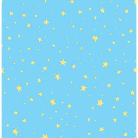 Brewster Stars Turquoise Outer Space Wallpaper