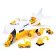 thumbnail image 4 of Airplane Toy, Aeroplane Toys for Boys, Transport Cargo Airplane Car Play Set for Kids, Gift for Children, Yellow, 4 of 7