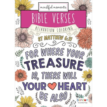 Bible Verses 40 Page Advanced Coloring Book Paperback