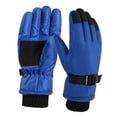 thumbnail image 2 of Guantes de invierno para niños, guantes interiores de felpa, guantes gruesos resistentes al viento para clima frío, guantes de esquí para niños, niñas , azul CUTICAT Guantes de invierno, 2 of 8