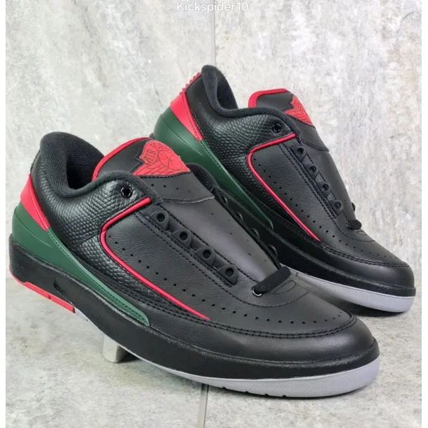 Ni - ke Ni - ke Air Jordan 2 Low Retro Men's Size 9 Christmas Black Green DV9956-006
