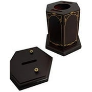 Mahogany Wood Charity Donation Coin Collection Box Beautiful for Office Desk Or Conference Room Furniture Brown