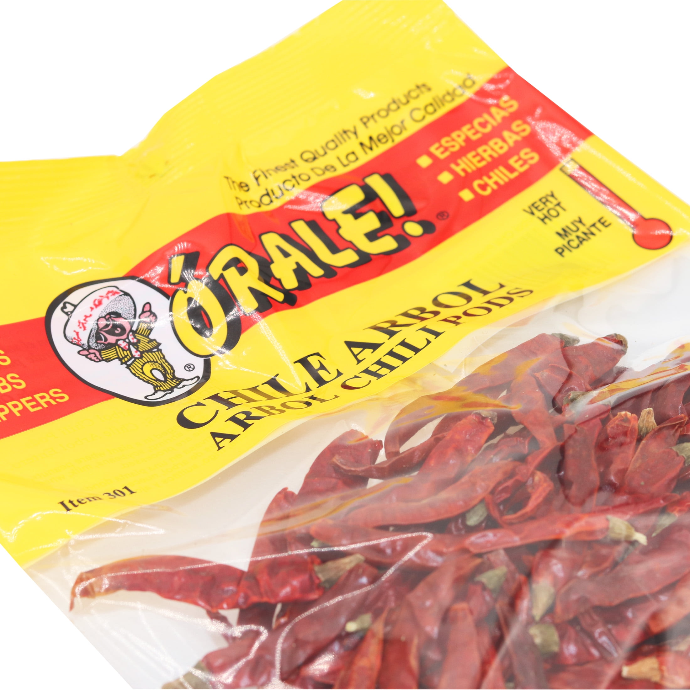 (3 pack) Orale Very Hot Arbol Chili Pods, 3 oz
