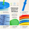 thumbnail image 4 of Artrylin 5 Pcs Reusable Changing Cups Set,Color Changing Tumblers,24oz Plastic Cold Drink Cups In Bright Colors,Iced Coffee Cups with Lids and Straws,Summer Tumblers for Party, 4 of 7