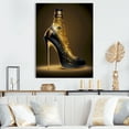 thumbnail image 2 of Designart Golden Champagne High Heel III Canvas Wall Art, 2 of 5