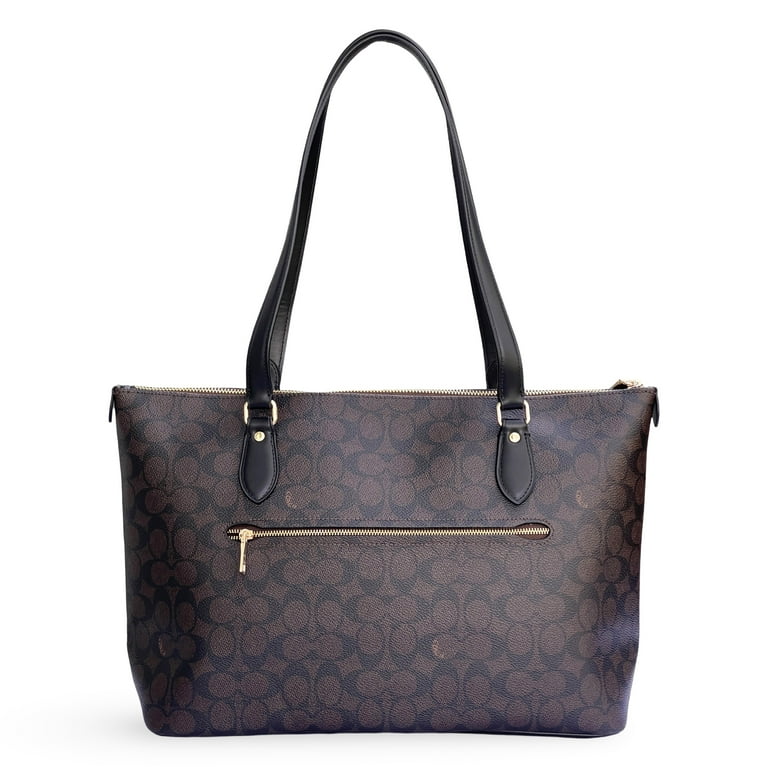 Coach Women's Large Gallery Tote Bag in Signature Canvas (Walnut