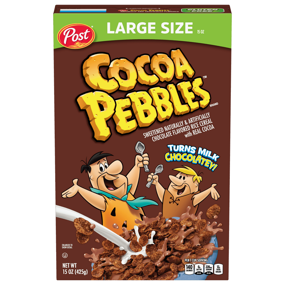 Post Cocoa PEBBLES Cereal, Gluten Free, Cocoa Flavored Crispy Rice Cereal, 15 Ounce Walmart
