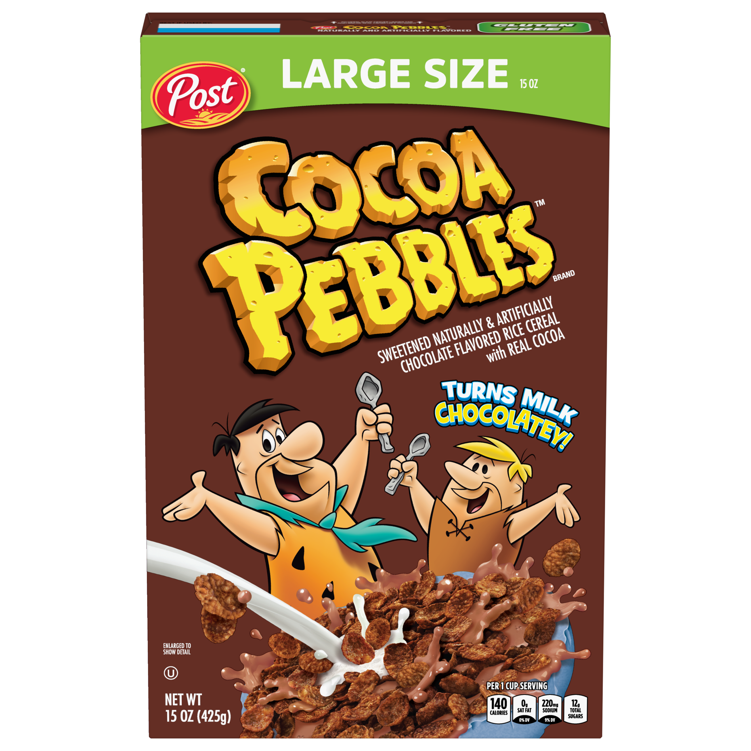 Post Cocoa PEBBLES Breakfast Cereal Gluten Free Cocoa Flavored Crispy 