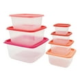 thumbnail image 3 of Mainstays Plastic Ombre Food Storage Set, Orange, 14 Count, 3 of 5