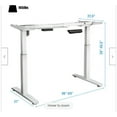 thumbnail image 6 of Patiojoy Electric Standing Desk Frame Adjustable Motorized Sit Stand Desk Base Black White, 6 of 6