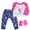 Blue/Pink, variant on Sophia's Satin Heart Print Pajamas Set for 18" Dolls, Pink