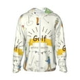 thumbnail image 1 of Fotbe Golf Icons And Golfer Chaqueta con Protección Solar UPF 50+ para Hombre y Mujer, Camisa con Capucha y Bolsillos-Medium, 1 of 7