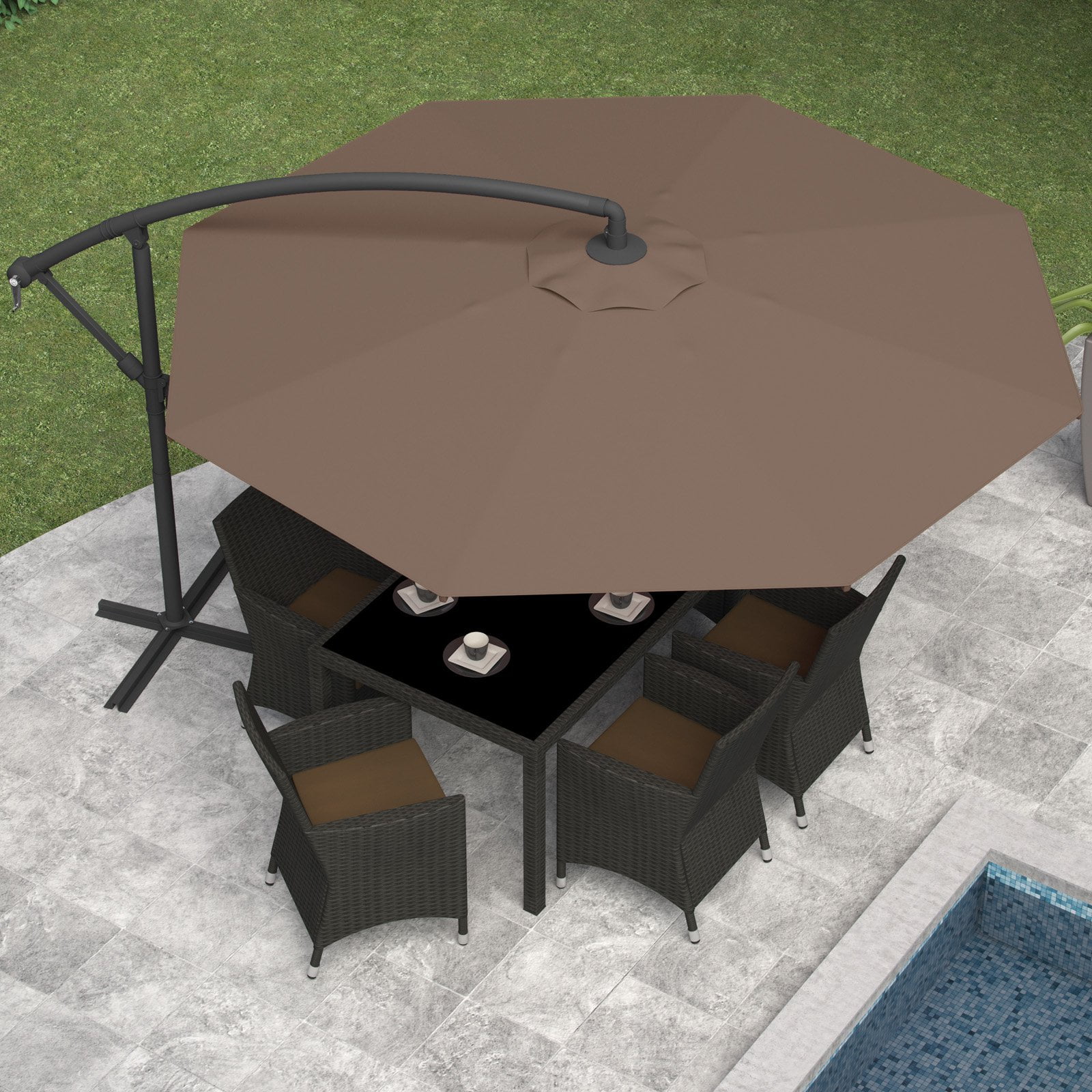 CorLiving Offset Patio Umbrella by Sonax