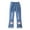 style-01 Rose Clair, variante sur gdxvjhbj Jeans pour Filles Taille Haute Enfants Filles Mode Déchiré Pantalon en Denim Évasé Fermeture Éclair Chemisier Décontracté Ourlet Pattes d'Éléphant Jeans 5T 6T (Beige,5-6 Ans)