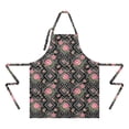 thumbnail image 2 of Pioneer Flower Floral Print Pattern Apron for Women and Men, Cotton Linen Waterproof with Pockets, Adjustable, 33x27 Inch for Kitchen, Gardening, BBQ, Salon, 2 of 6