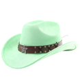 thumbnail image 3 of Western Cowboy Hat With Curved Brim For Outdoor Travel And Riding Adventures In Country Style, 3 of 3