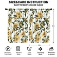 thumbnail image 2 of Blackout Kids Curtains,White Green Leaf Flower Sunflower Pattern Childrens Insulated Curtains Set Of 2,Bedroom Essentials,Toddler Room Decor 52"x84", 2 of 5