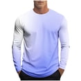 thumbnail image 2 of ZyeKqe Mens Long Sleeve Shirts Casual Gradient Color Loose Comfy Tees Fall Fashion Athletic Tops Blouses, 2 of 6