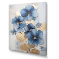 thumbnail image 2 of Designart "Petals Of Elegant Gold And Blue Pansies III" Pansies Canvas Art Print, 2 of 7