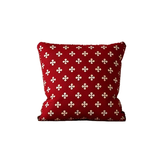 Housses de Coussins Décoratives Rouges 45X45 cm Polyester Canapé Salon Déco Housse de Coussin pour Chambre