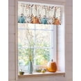 thumbnail image 5 of Fall Valance for Windows Autumn Pumpkin Curtains Valances Harvest Thanksgiving Rod Pocket Valance Window Treatments Maple Leaves Short Curtains for Kitchen Living Room Bedroom Window 1 Panel 54x18, 5 of 6