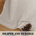 thumbnail image 5 of PrimeBeau Textured Semi Sheer Privacy Added Linen Blended Nickel Grommet Window Curtain Panels, 52" W x 84" L, Angora, 5 of 6