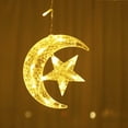 thumbnail image 6 of Fuchsun Led Curtain String Light 138 Led Crescent Moon and Star Light with 8 Lighting Modes for Indoor Outdoor (Warm White), 6 of 7
