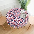 thumbnail image 4 of Patriotic Tablecloth Red White and Blue Tablecloth Love Round Tablecloth 60 Inch Washable Reusable for 4th of July Tablecloth Parties Dinner Picnic Dining Kitchen Decor, 4 of 6